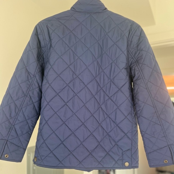 Navy Quilted Jacket with Red Logo - Picture 5 of 6